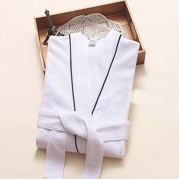 

slae waffle cotton kimono bathrobe womens sleepwears plus size suck water bridesmaid robes female dressing gown autumn robe femme, Black;red