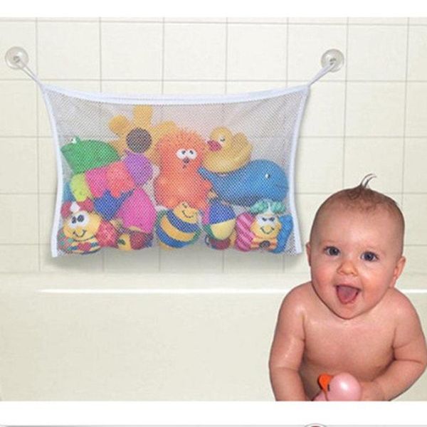 

storage bags useful durable kids baby bath toys pouch net/mesh strong sucker