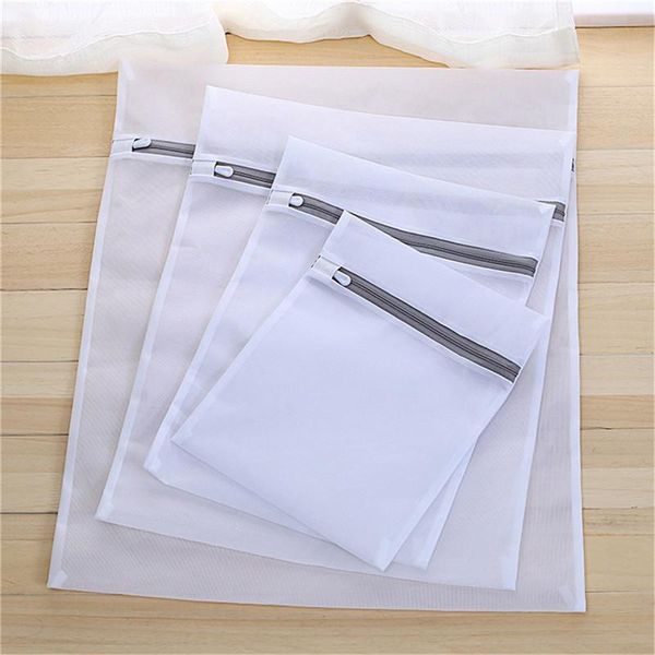 

sizes mesh laundry bags for washing machine travel clothes storage net zip bag wash bra stocking and underwear