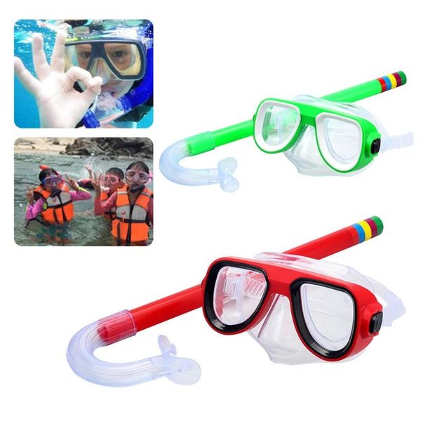 

diving masks children kids snorkel set scuba snorkeling mask swimming goggles glasses with dry snorkels tube equipment gear