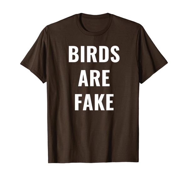 

birds are fake - meme t-shirt, White;black