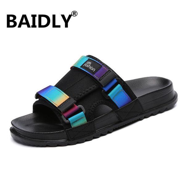 

summer men sandals breathable lightweight gladiators beach casual shoes comfortable male water, Black