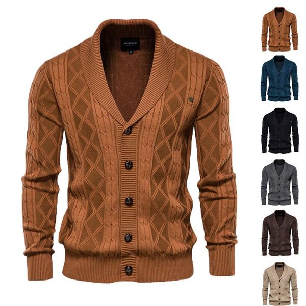 

men's sweaters men cardigan sweater autumn winter warm classic pure color fashion pullover male sweatercoat, White;black