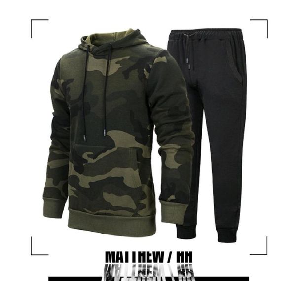 

men's tracksuits 2021 sportswear male hooded sweatshirt and pants fashion casual clothing autumn h034, Gray