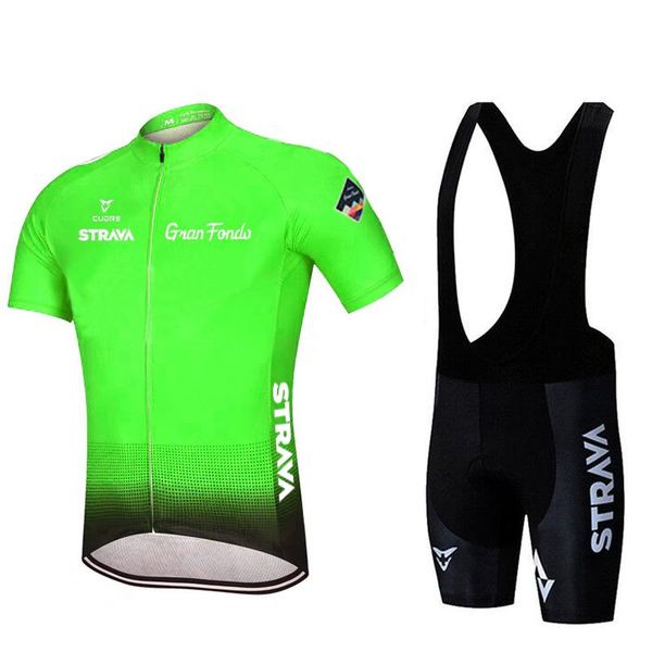 

racing sets 2021 strava men's cycling jersey short sleeve set mtb bike clothing maillot ropa ciclismo hombre bicycle wear 19d gel bib p, Black;blue