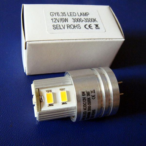 

bulbs ac/dc12v 6w gy6.35 led bulb,led lighting 12v gy6 downlights crystal light 12pcs/lot