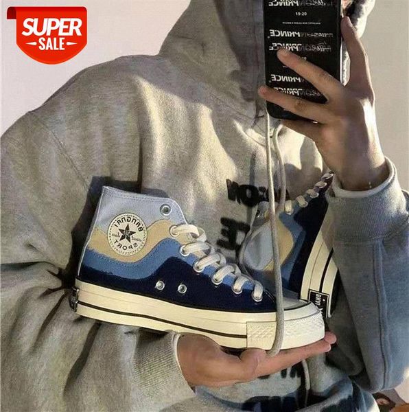 

evem contrast color high-canvas shoes female new matching campus style student korean sneakers #xo0d