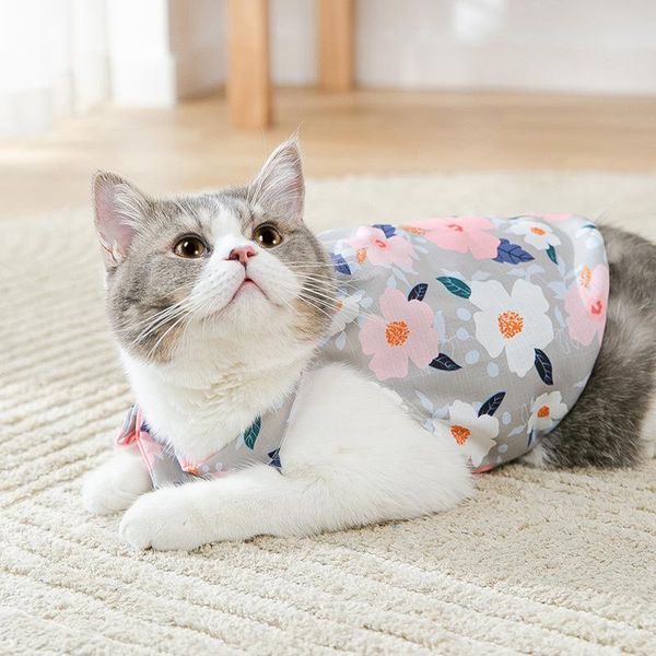 

cat costumes floral chiffon dress summer korean elegant y2k dog pet clothes french janpan style boho fashion beach puppy print sundress