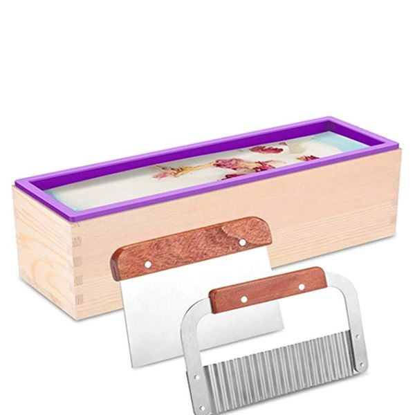 

1200g silicone soap mould rectangular toast loaf mold handmade form making tool supplies wooden box cake decorating tools craft