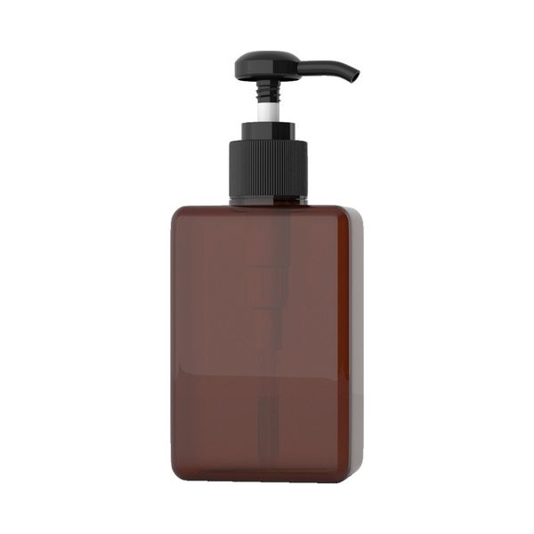 Dispenser per bottiglie vuote in plastica con pompa 100ml PETG Senza BPA quadrato piatto Contenitori ricaricabili durevoli con coperchio con interruttore a vite per shampoo, gel doccia, disinfettante