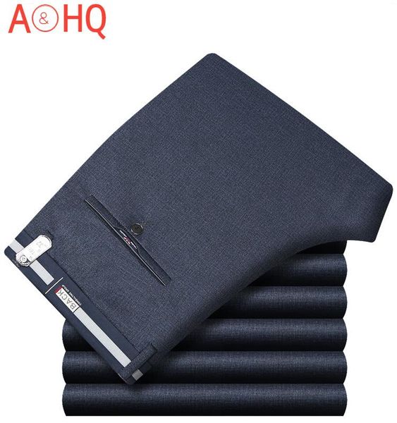 

men's suits & blazers wedding suit pants for men business office classic straight black gray dress slim fit formal trousers male, White;black