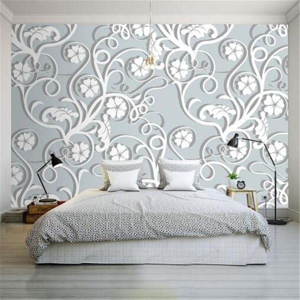 

wallpapers custom po for living room home decor flowers murals walls 3d modern luxury wall papers bedroom leaf