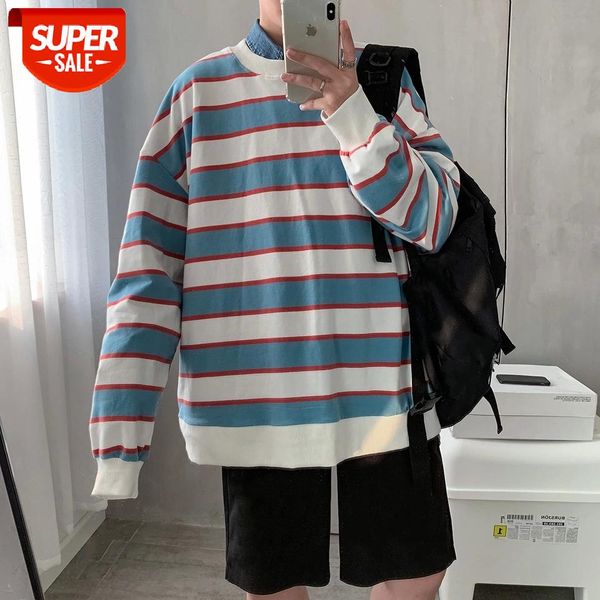 

2019 autumn men's stripe printing coats long sleeve male pullover hoodies cotton clothes casual sweatshirts big size m-3xl #al6m, Black