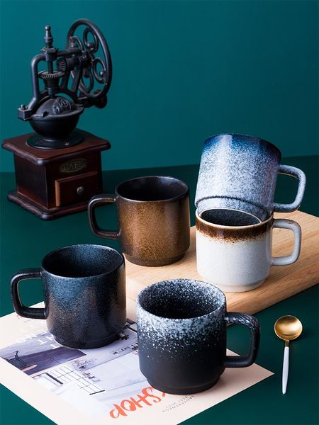 Кружки творческие ретро японская кружка керамическая чашка кофе с Handgripmain бытовой завтрак для завтрака молочный сок кухня