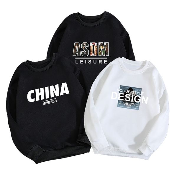 

hoodiesautumn new men's sweater korean version fashion loose round neck t-shirt upper garment autumn bottomed shirt long sleeve t-shirt, Black