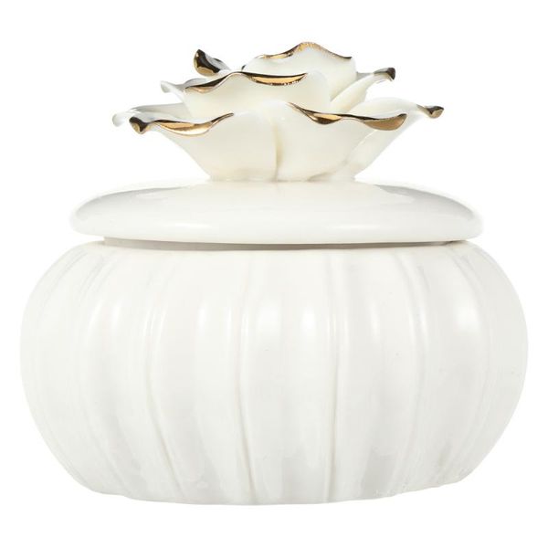 

storage bottles & jars 1pc portable jewelry case ceramics container rose design box