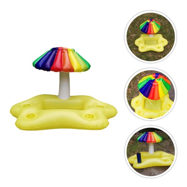 

life vest & buoy 1pc inflatable floating drink holder pool cooler tub tray