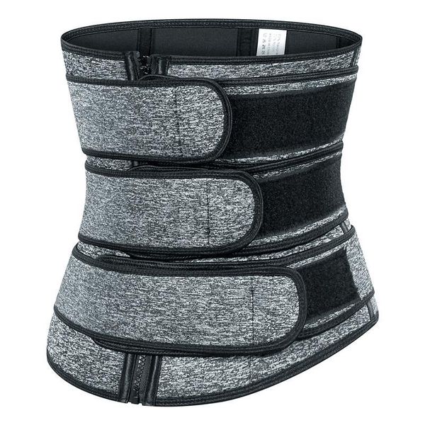 

women's shapers womens neoprene sauna shapewear waist trainer zipper three belt sweat workout weight loss body shaper slimming corset, Black;white