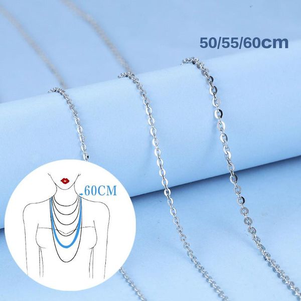 

chains 925 sterling silver 0.8mm / 1mm 1.2mm 1.5mm 1.8mm link chain necklace for women 40cm-60cm,fine jewelry