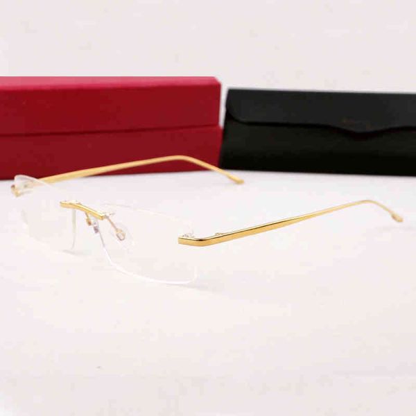 

2022 factory wholesale model rimless mens transparent optical frames vintage spectacles fill prescription b5ns sunglasses, White;black