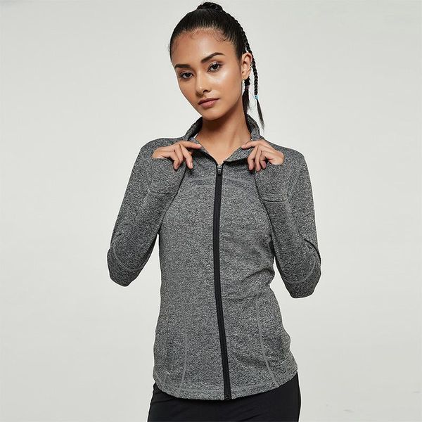 

women athletic sport shirts slim fit long sleeved fitness coat yoga crop gym jacket workout sweatshirts zipper running jackets, Black;red
