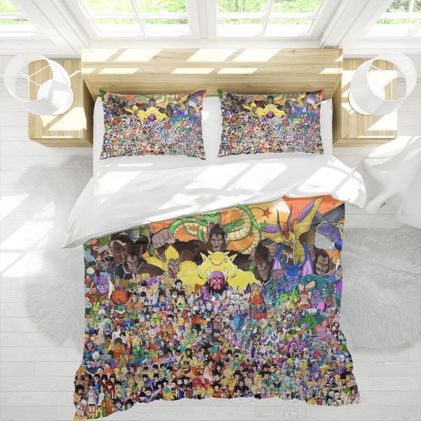 

bedding sets the bloody youth of a yellow-haired boy anime 3d printed 3pcs set duvet cover home textiles