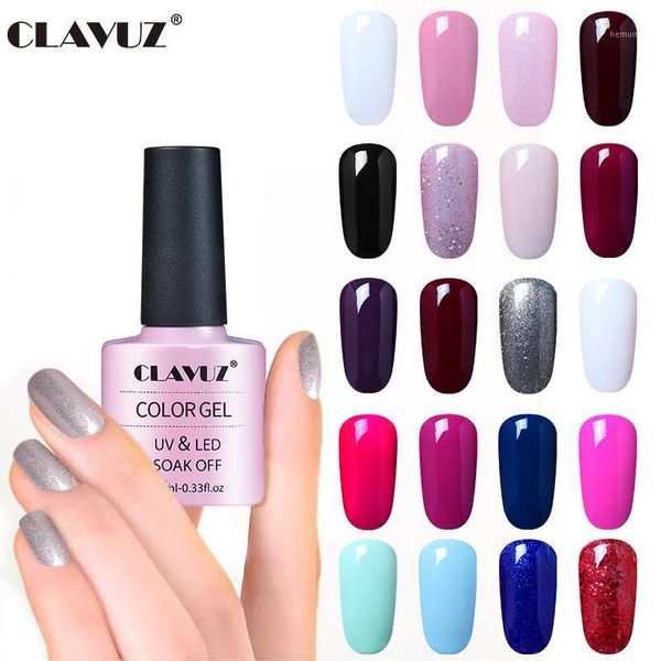 

pink bottle 10ml pure colorful 58 colors uv gel nail polish long-lasting soak-off led semi permanent varnishes1, Red;pink