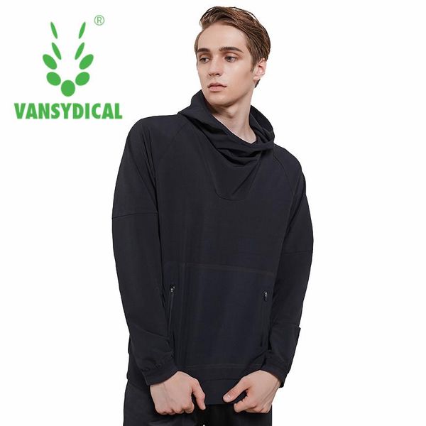 

gym clothing vansydical sports hoodies autumn winter men's fitness running waterproof zipper long sleeve outwear workout pullovers, White;black