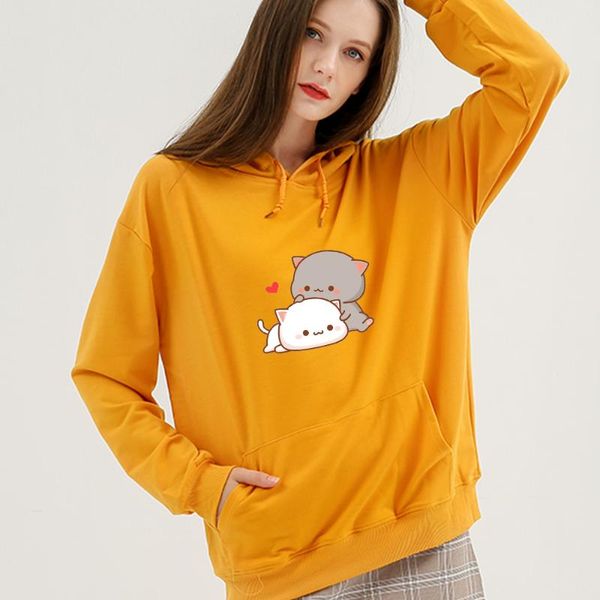 

women's hoodies & sweatshirts kawaii sweatshirt girl cotton white thin plus size hoodie for women korean style streetwear student molet, Black