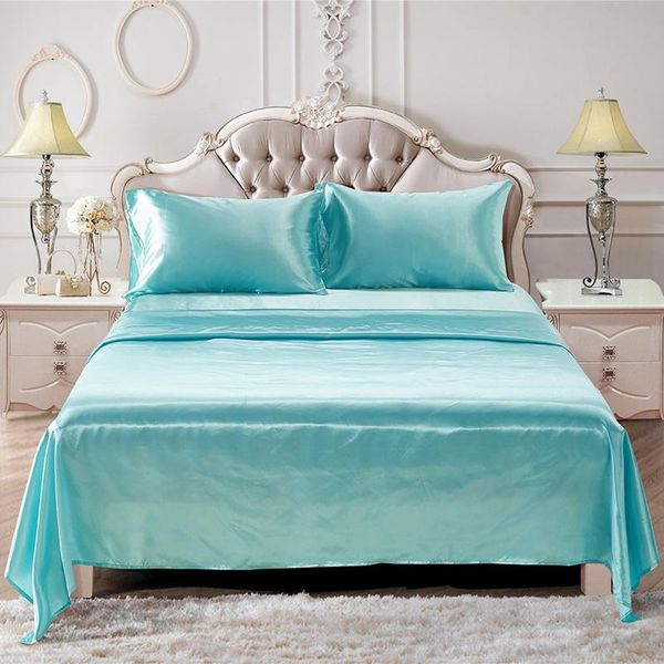 

bedding sets luxury satin set comforter  king size bed sheet double bedspread cover linen sheets