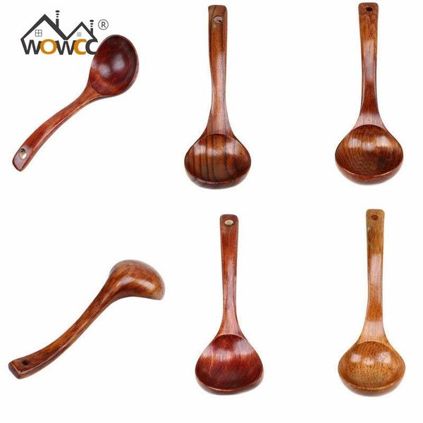

handle wooden bamboo soup spoon utensil kitchen cooking catering ladle tableware spoons