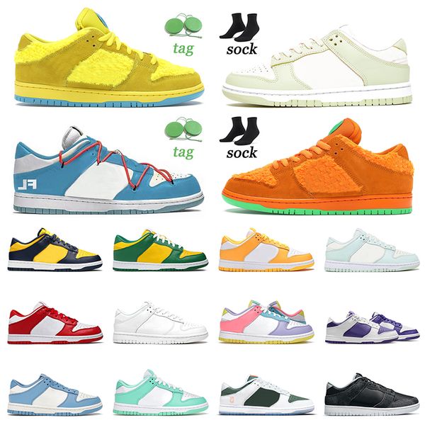 

2021 mens womens sb running shoes low yellow bears unc lime ice michigan laser orange barely green glow coast easter flip the old school sne