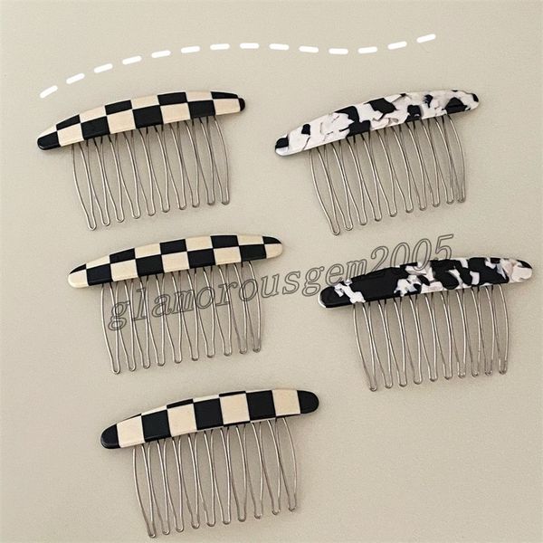 

fashion women hair styling barrettes plastic plaid stick bun maker braid tool elegant ponytail holder hairpins hair accessories, Golden;silver