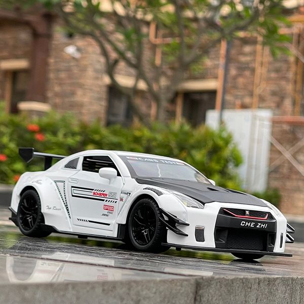 

new 124 nissan skyline ares gtr r35 diecasts & toy vehicles metal toy car model high simulation pull back collection kids toys