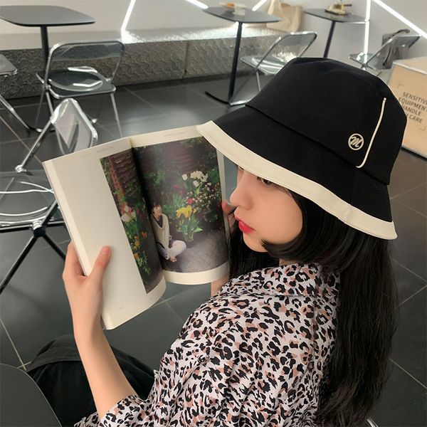 

black -standard fisherman's hat early spring and autumn summer tide brand big head circumference thin color matching sunscreen basin h, Blue;gray