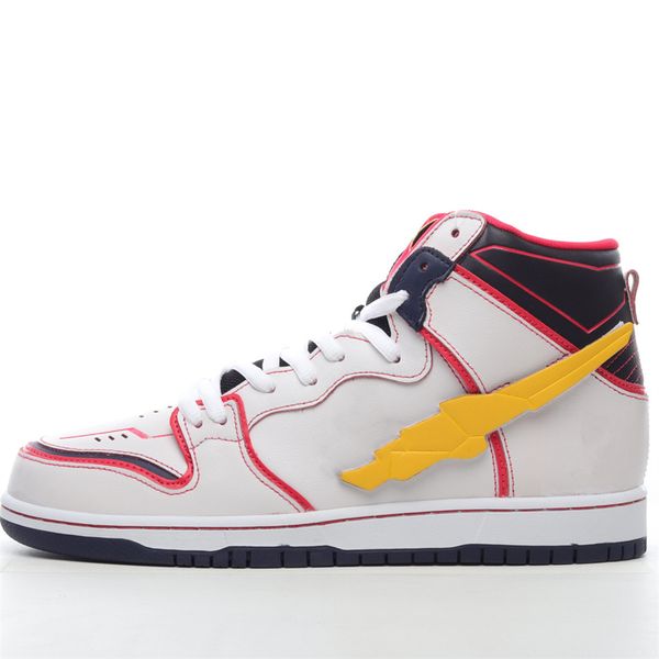 

gundam x sb dunks high unicorn flat shoes mens white amarillo outdoor sports sneakers ship with shoebox size eu36-46