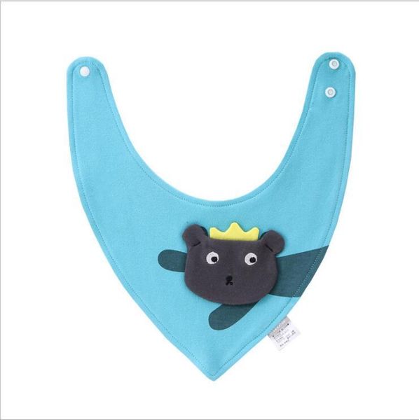 

baby bandana bibs infant 3d cartoon burp cloths waterproof triangle saliva turban cotton embroidered bibs kids pinafore dribble bibs