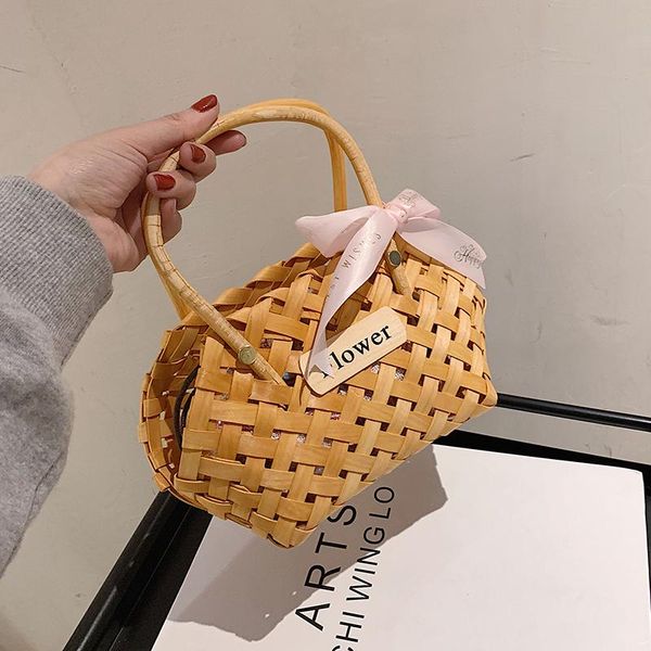 

shoulder bags woven tote bag 2021 summer women's designer handbag travel small fashion basket