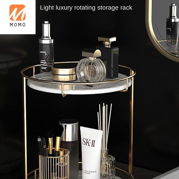 

toilet bathroom marble revolving shelf wash hands face gargle table dresser deskcosmetics storage rack bottles & jars