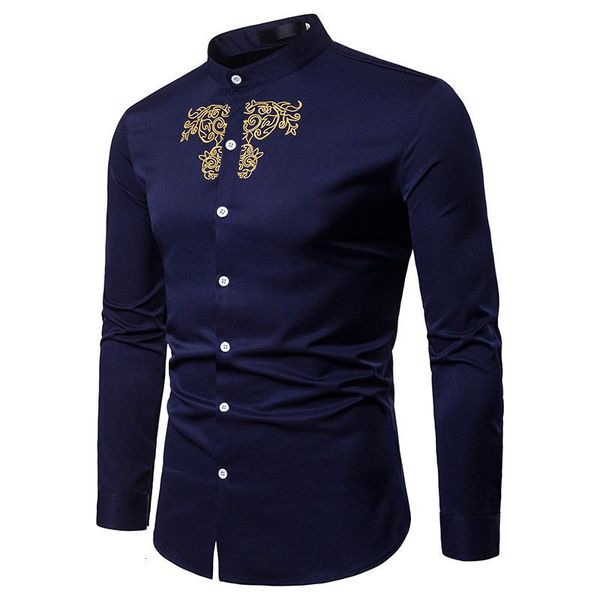 

ethnic clothing autumn man shirts court wind embroidered length sleeve shirt cardigan african dresses muslim bazin homme top, Red