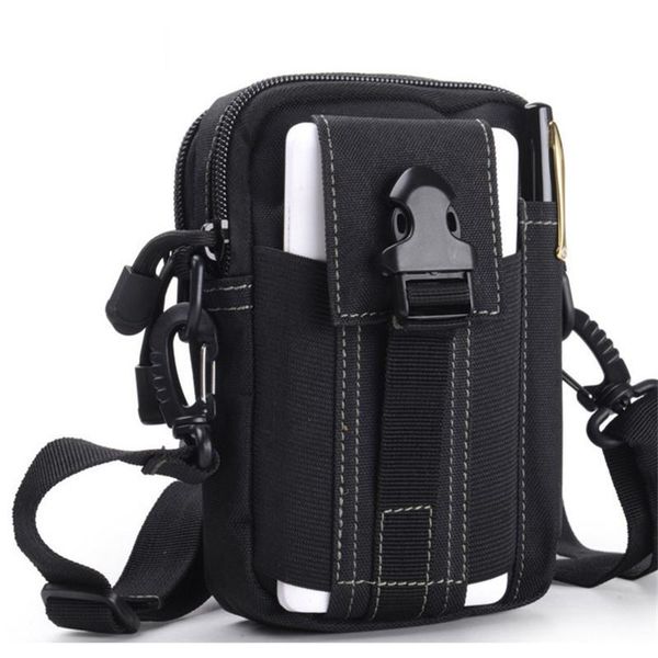 

backpack male waist pack nylon waterproof multi-function shoulder bag leather belt men women hanging bags mobile phone mini