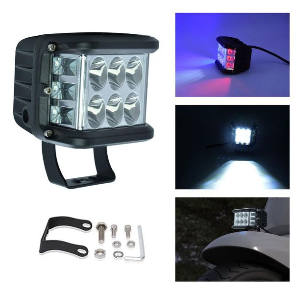 

working light 1pcs motorcycle led offroad 60w 4 inch work three rows dually side auto spotlight flood combo 12 v for car atv fog lamps