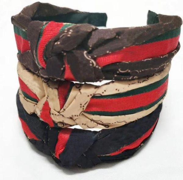 

fashion letters print animals pattern red green stripe headbands charm women wide side cross knot hairbands casual twist turban girl lady he, Silver