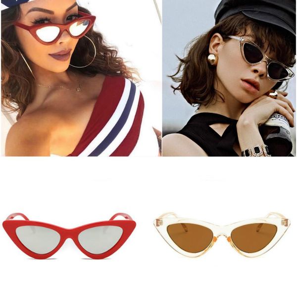

sunglasses small vintage cat eye women 2021 retro cateye sun glasses brand designer female eyewear, White;black
