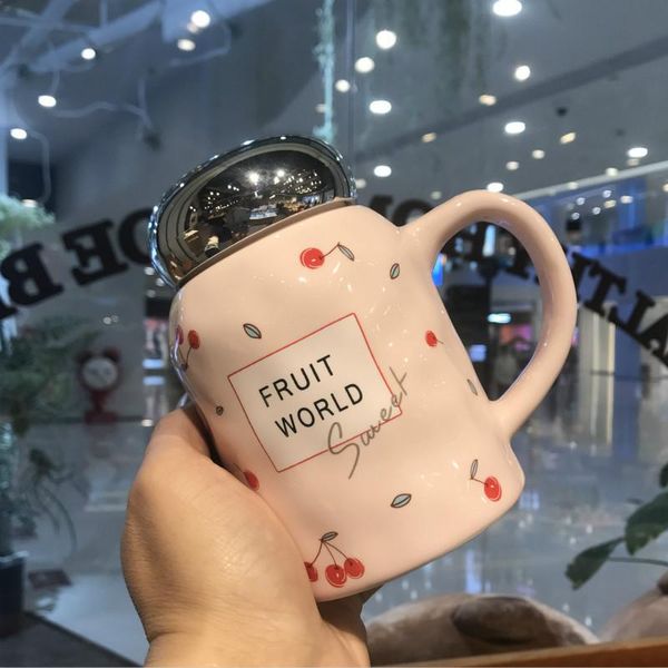 

mugs fruit world print cute home water ceramic mug coffee cups 0409-9
