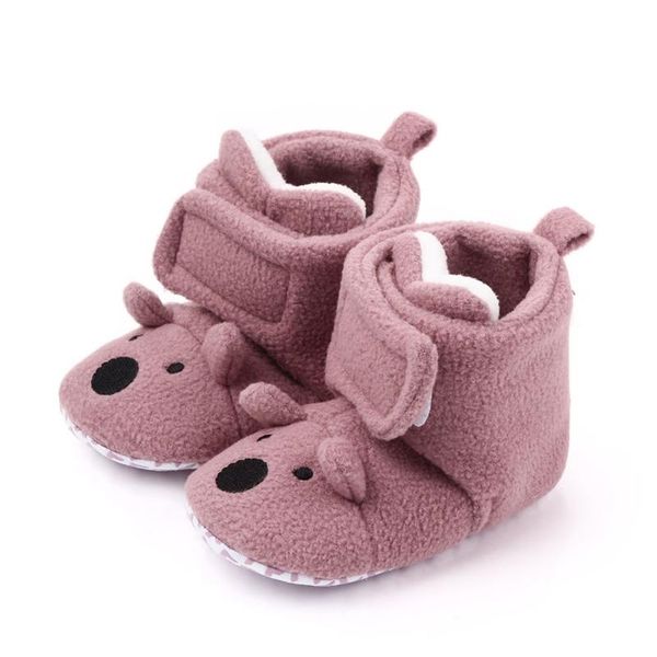 

first walkers winter children boy girl warm cartoon bear print boots baby shoes walking