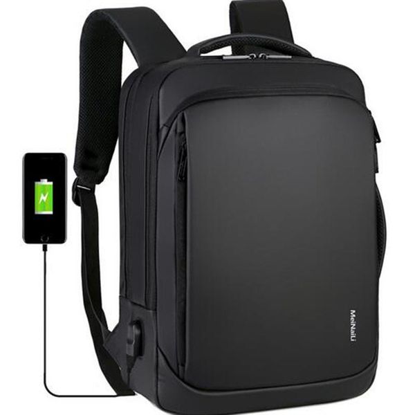 

men backpack lapfashion waterproof college student for teenagers usb interface charging 15.6 inch