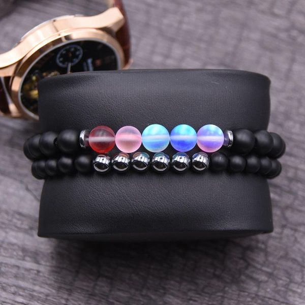

beaded, strands men woman bead bracelet beaded black mantra prayer labradorite beadsbracelet for women and mens pulseras masculina