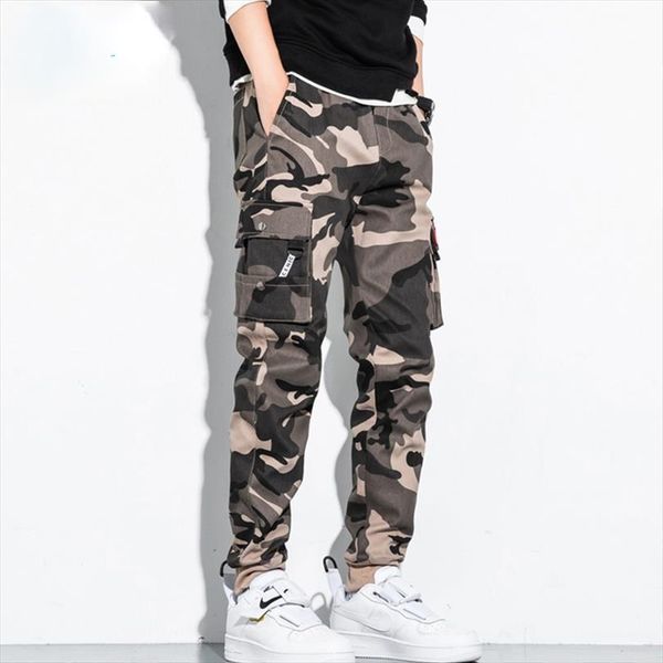

autumn camouflage jogger cargo outdoor women pants tactical military casual loose cotton trouser big size 8xl, Black