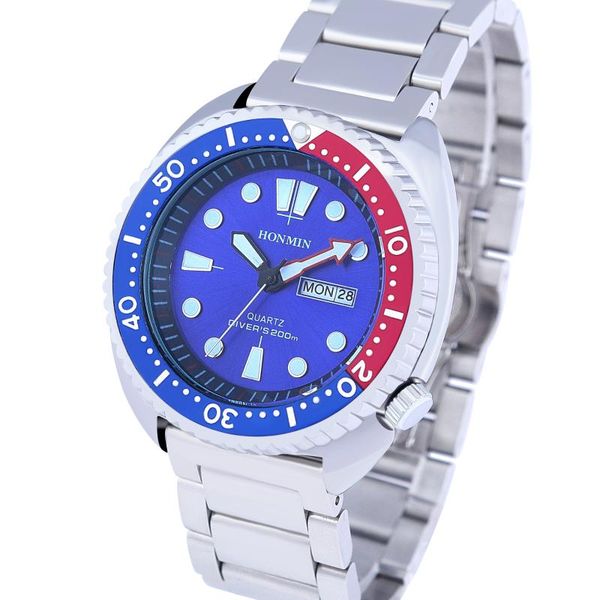 

wristwatches genuine honmin solid steel band fashion business sports watch non mechanical quartz with gift box, Slivery;brown